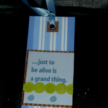 Just to be alive is a grand thing bookmark