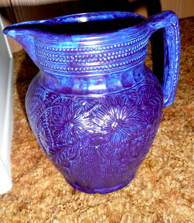 Painted Ceramic Pitcher