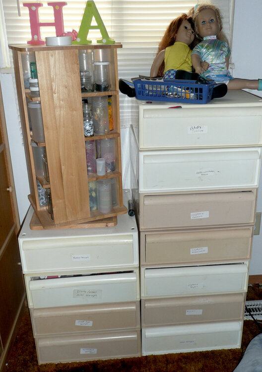 Stamps Rub ons Chipboard storage drawers