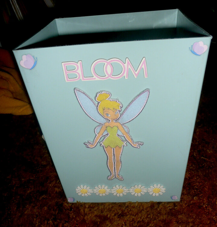 Altered trashcan Tinkerbell side 1