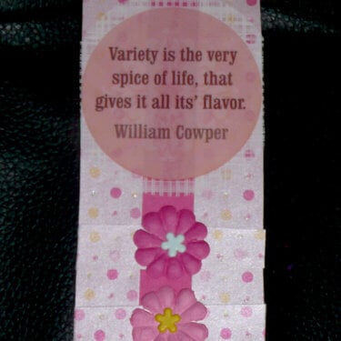 Variety is the very spice of life bookmark