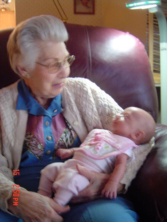 Maddie and Great Grandma Holub