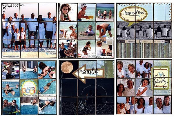 Layouts for Beach Photo Cube Puzzle