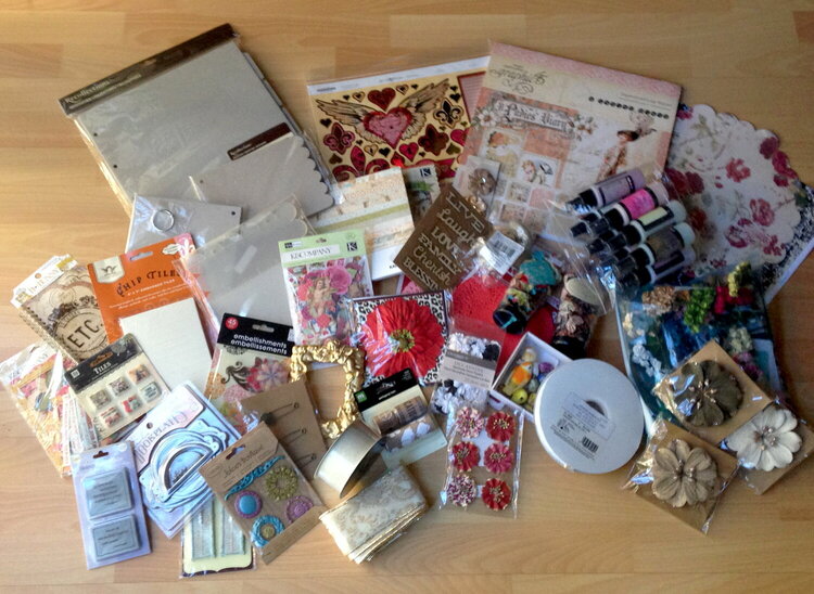 Scrapbook Goodies For Pal In MardiGras Swap