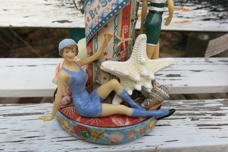 &quot;BY THE SEA&quot; Nautical Large Spool