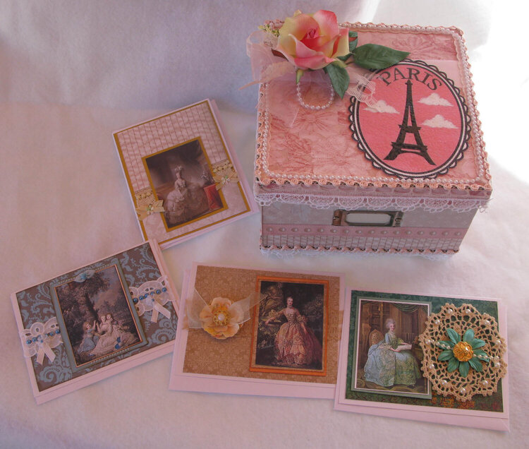 Paris/Marie Keepsake Box &amp; Cards