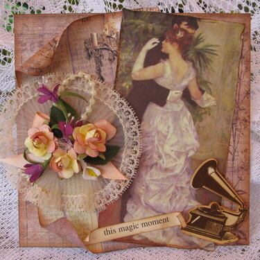 &quot;This Magic Moment&quot; Small Vintage Layout  6x6