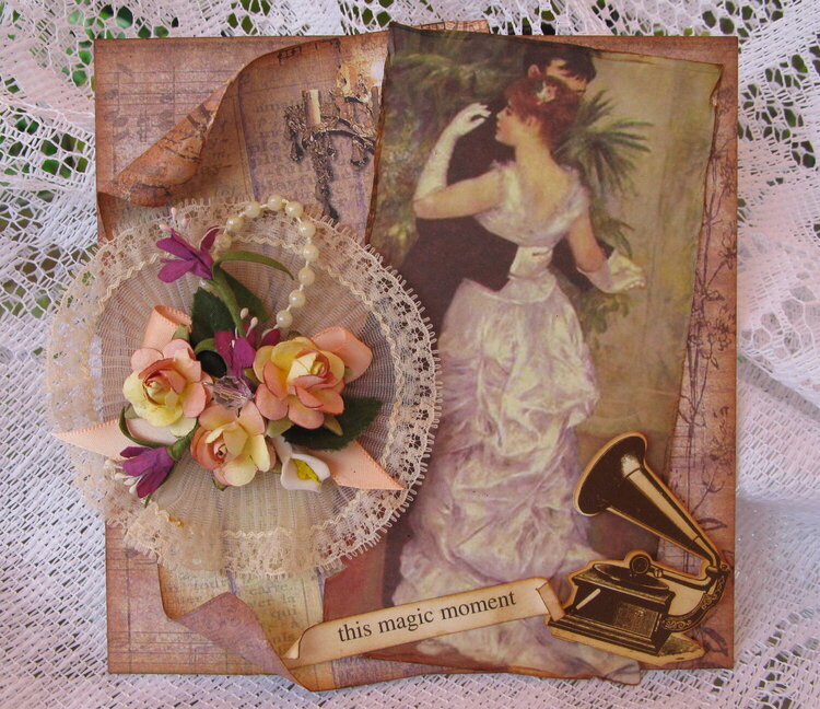 &quot;This Magic Moment&quot; Small Vintage Layout  6x6