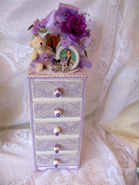 Lavender Jewelry Box/Dresser