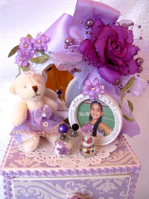Lavender Jewelry Box/Dresser (closeup)