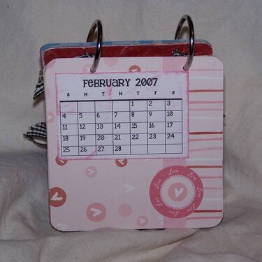 Desktop calendar 2007 - February