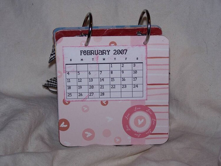 Desktop calendar 2007 - February