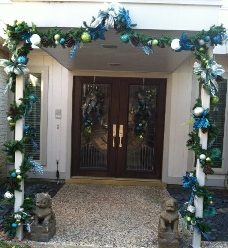 Garland I made for the porch entry