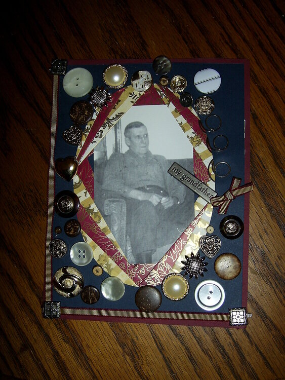 My Grandfather Button Frame