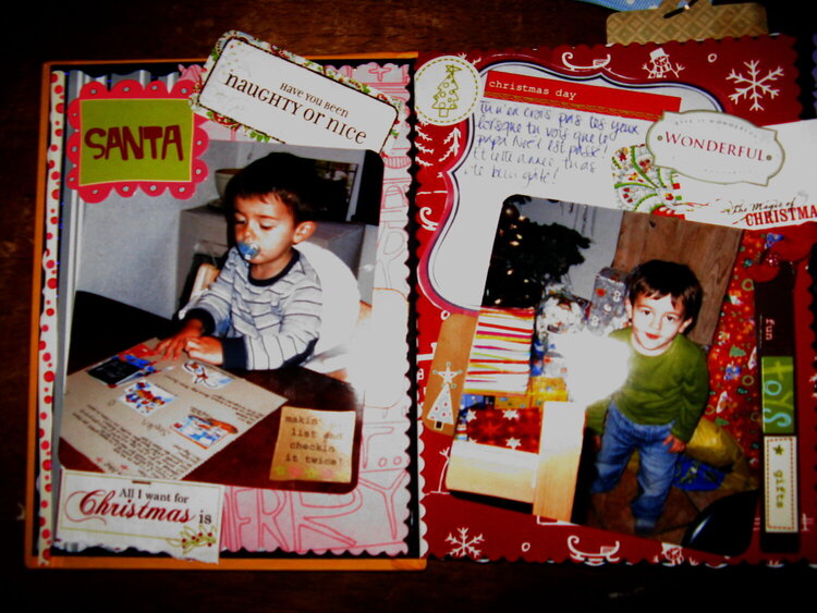 Mini-album XMas time, side 2, pages 1 and 2