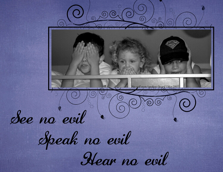 See/Speak/Hear No Evil