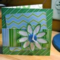 Green flower card