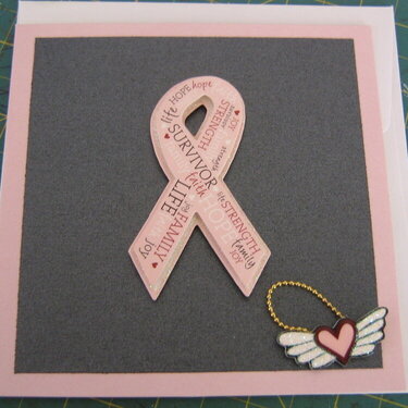 Breat Cancer Pink Ribbon Card