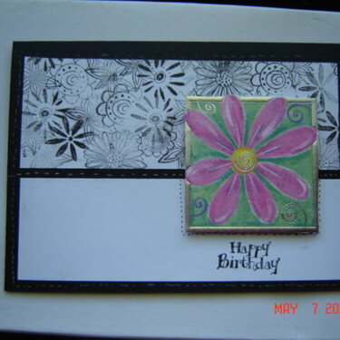 Doodle stamp birthday card