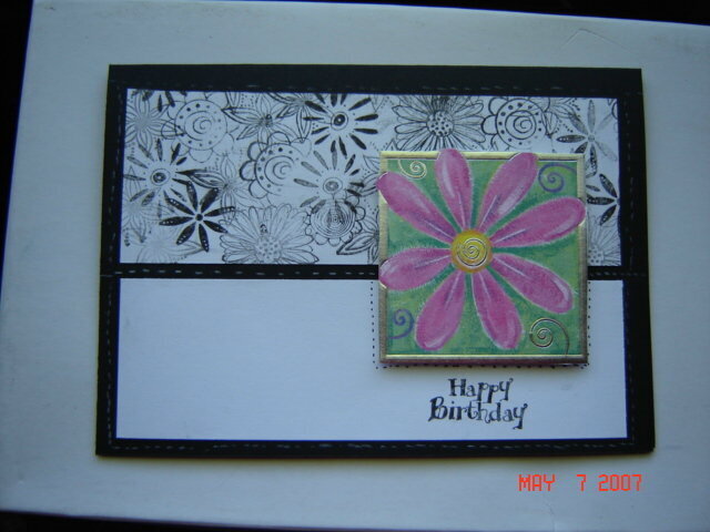 Doodle stamp birthday card