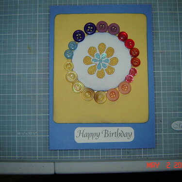 Button birthday card