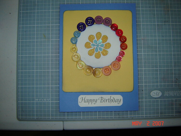 Button birthday card