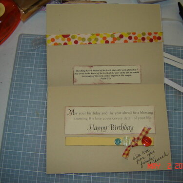 Celebrate birthday card, inside