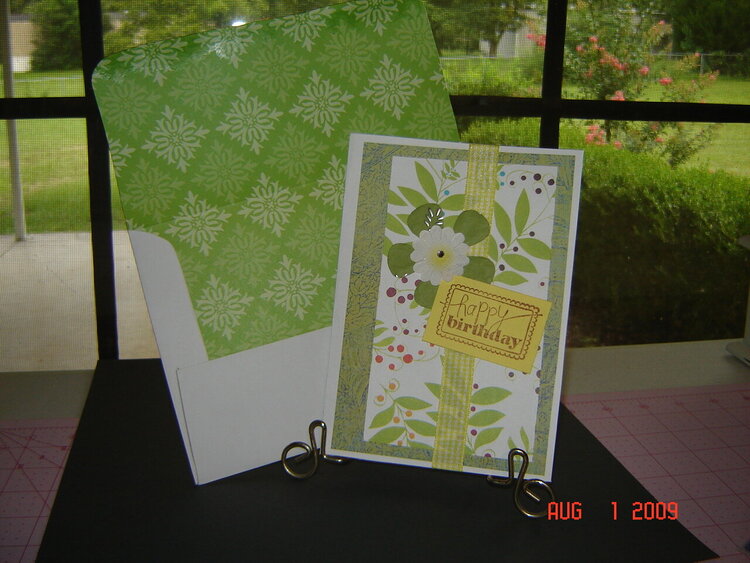 Green Birthday card