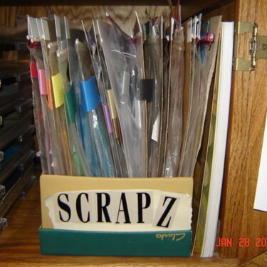 How I organize my scraps - Front View