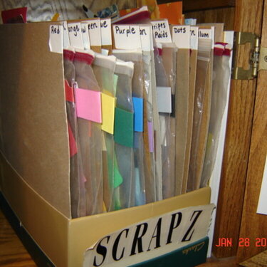 How I organize my scraps-Side View