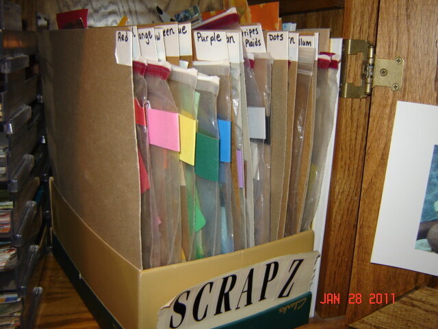 How I organize my scraps-Side View