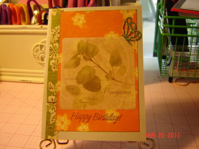 Oregano Herb Birthday Card