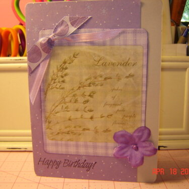 Lavender Herb Birthday Card