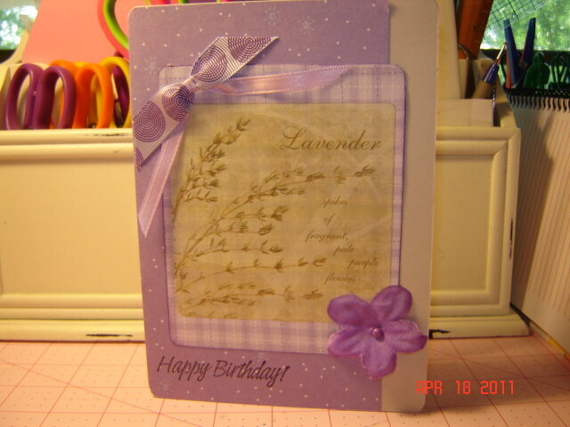 Lavender Herb Birthday Card