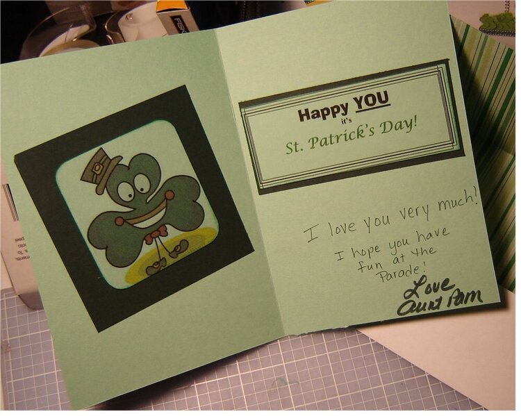 Inside St. Pat&#039;s Day card