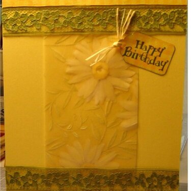 Yellow birthday card-cover