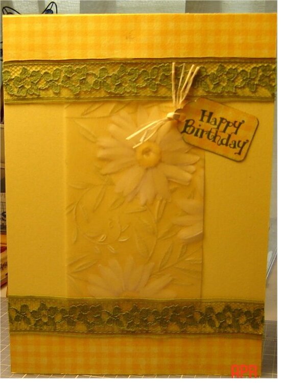 Yellow birthday card-cover