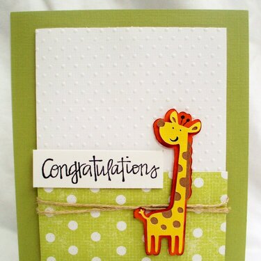Baby Boy Giraffe card
