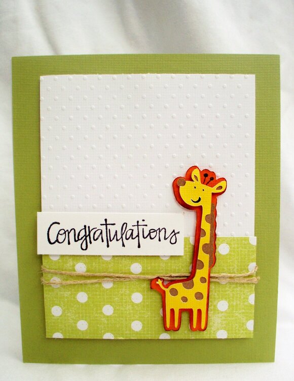 Baby Boy Giraffe card