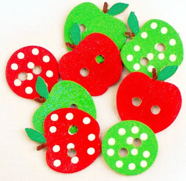 Chipboard Buttons (Apples)