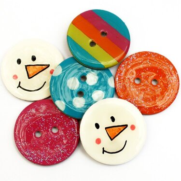 Chipboard Buttons and Embellishments (Frosty)