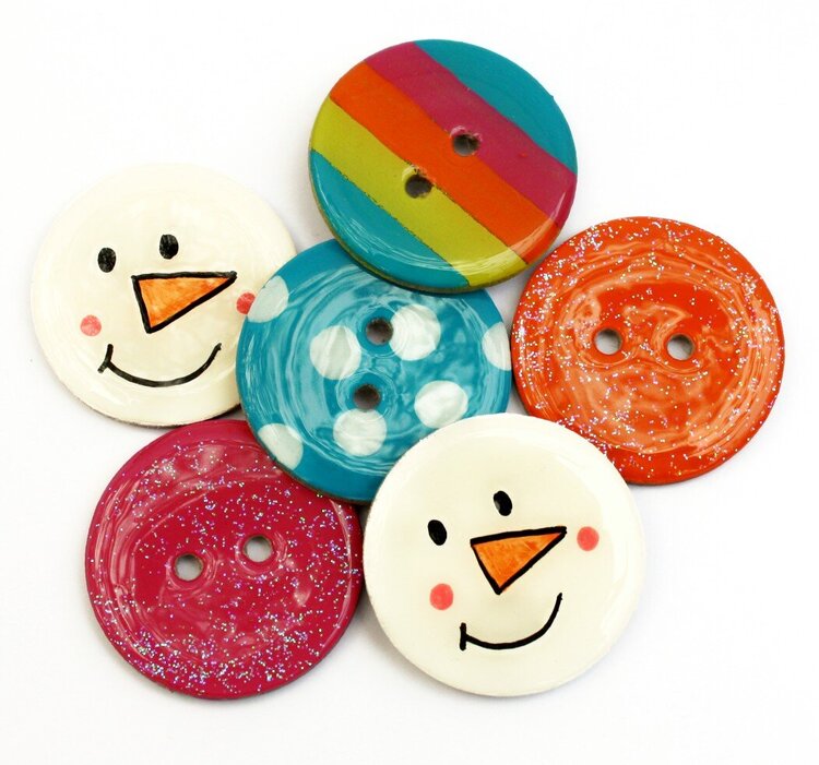 Chipboard Buttons and Embellishments (Frosty)