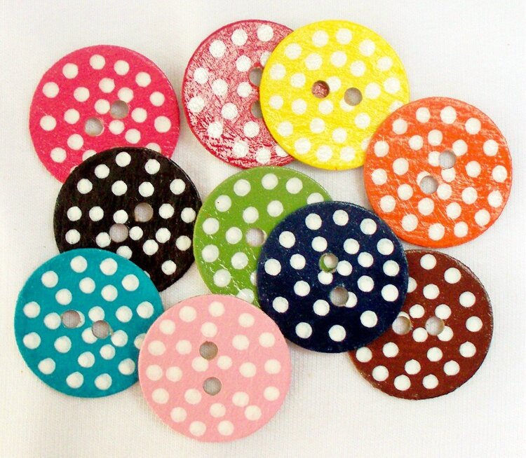 Chipboard Buttons (Rainbow)