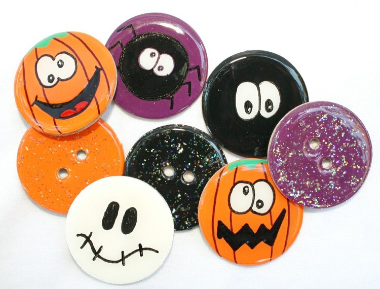 Chipboard Buttons (The Boo Crew)