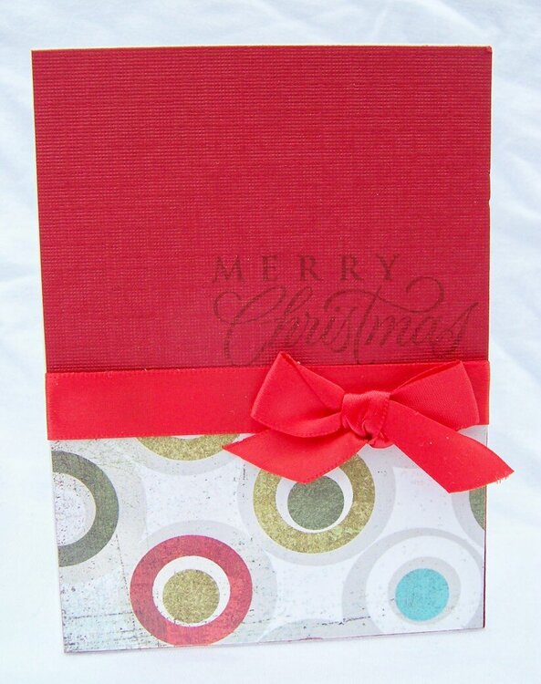 Red Bow Christmas Card