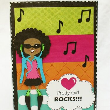 Pretty Girl Rocks Bday Card
