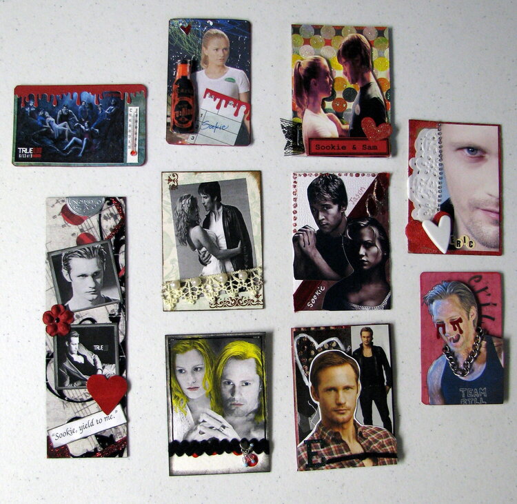 True Blood ATCs and a bookmark