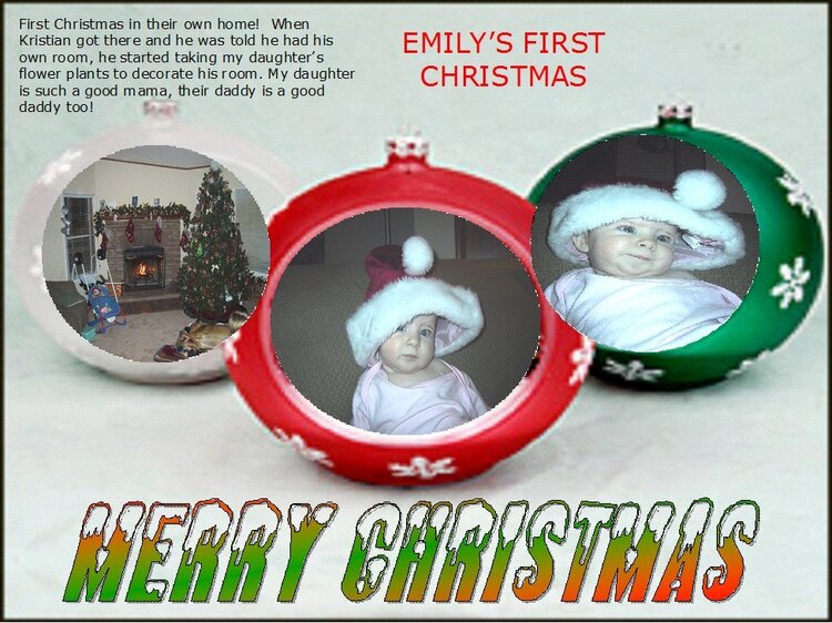 EMILY&#039;S FIRST CHRISTMAS