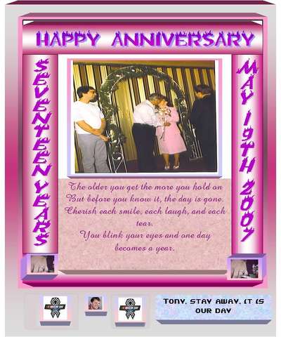 WEDDING ANNIVERSARY CARD NASCAR DAY TONY STEWART- STAY AWAY ITS OUR DAY