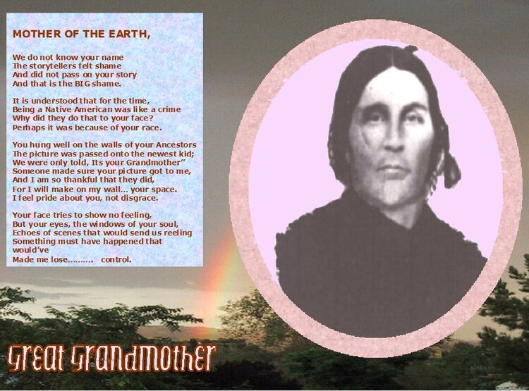 GREAT MOTHER OF THE EARTH, GREAT GRANDMOTHER